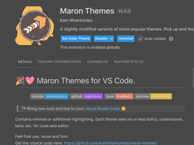 Visual Studio Code Theme extension pack made with VSCode Theming API